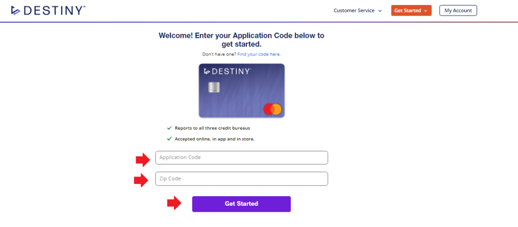 Apply for the Destiny Credit Card With An Invitation