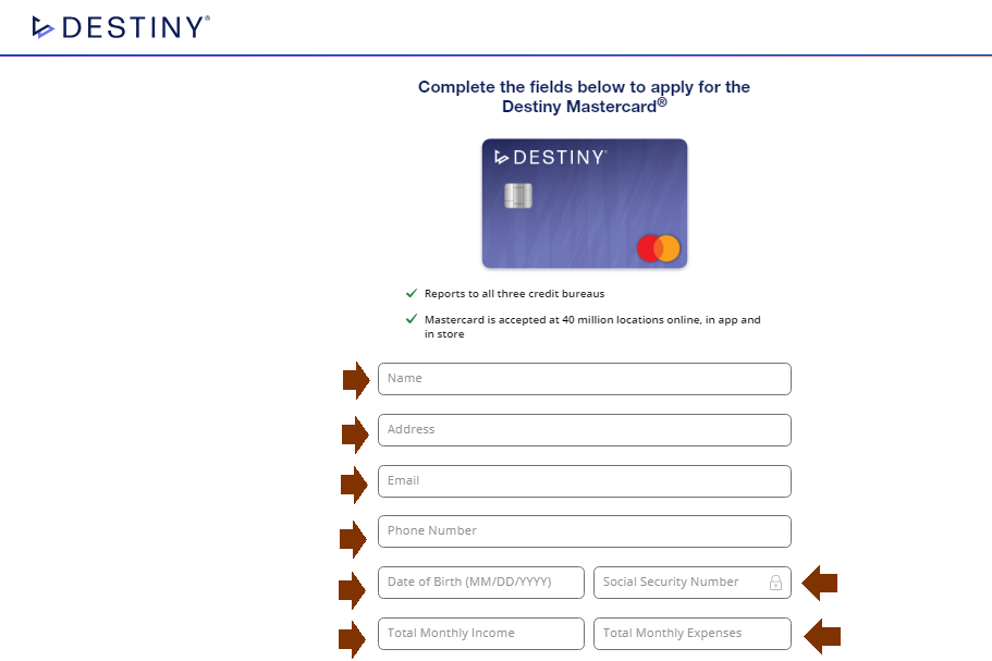 Destinycard apply