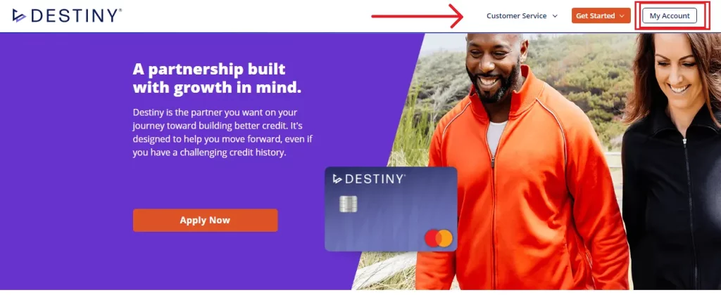 destiny credit card login